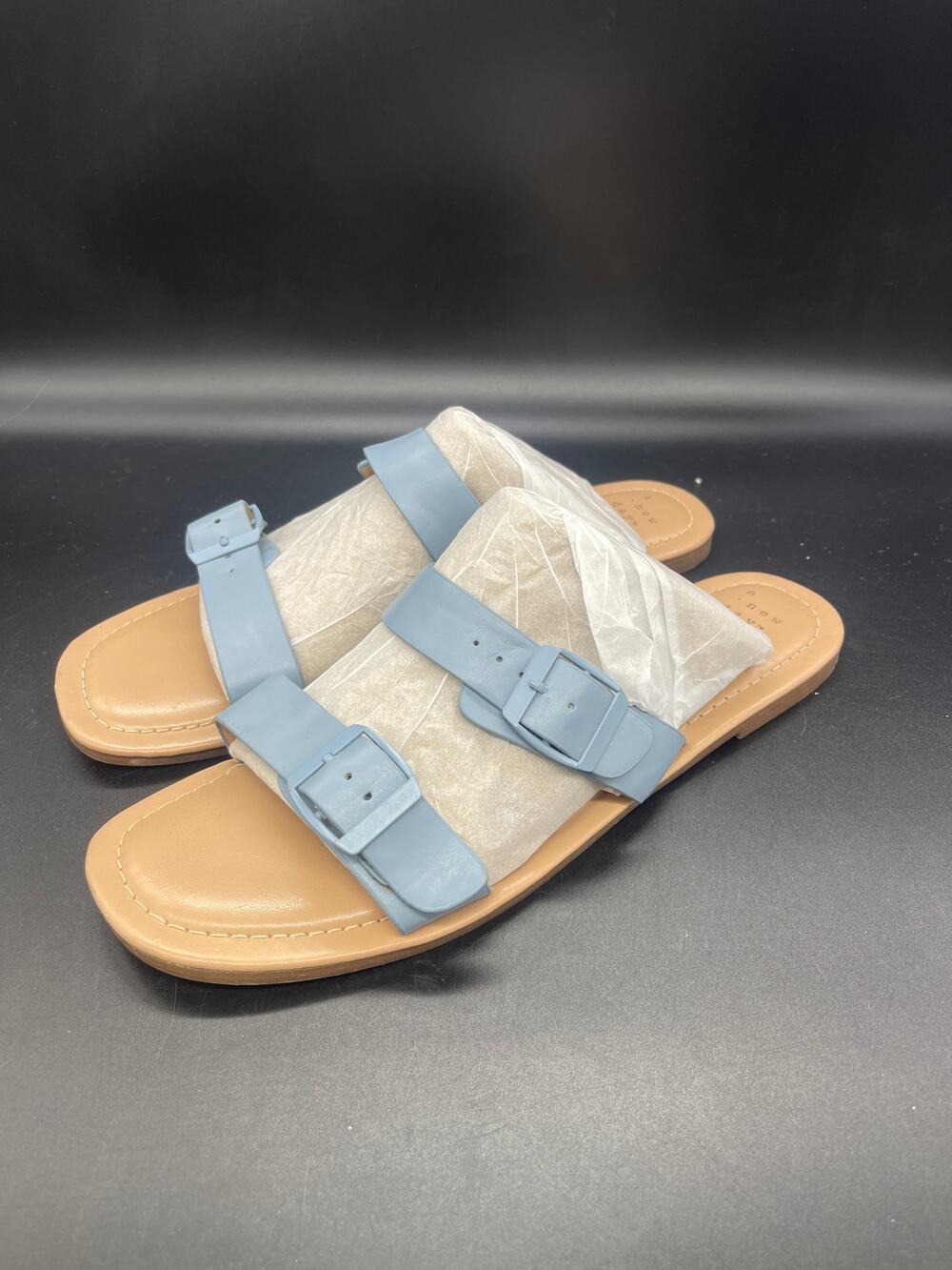 A New Day Blue Adjustable Strap Sandals Size 10